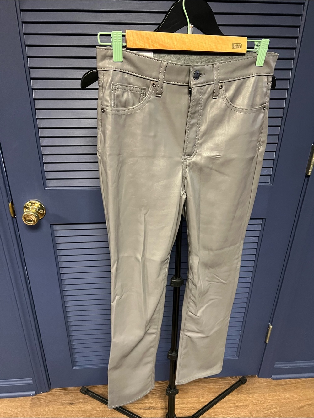GAP Women’s Grey Faux Leather Jeans